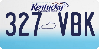 KY license plate 327VBK