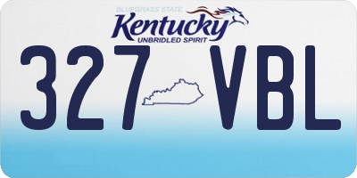 KY license plate 327VBL