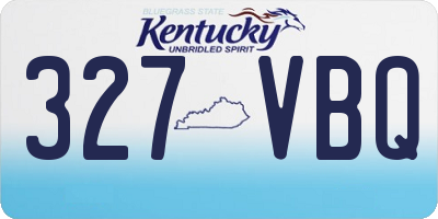 KY license plate 327VBQ