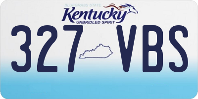 KY license plate 327VBS