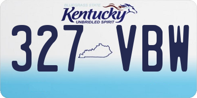 KY license plate 327VBW