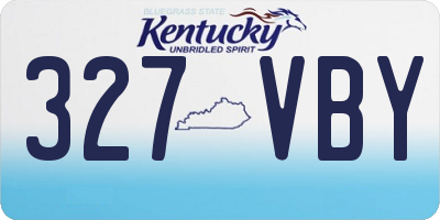 KY license plate 327VBY