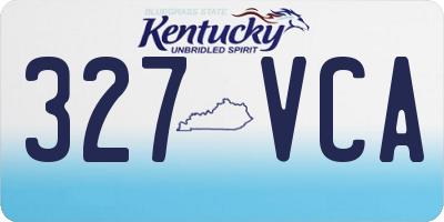 KY license plate 327VCA