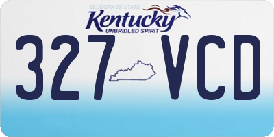 KY license plate 327VCD