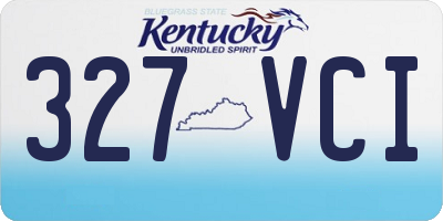 KY license plate 327VCI