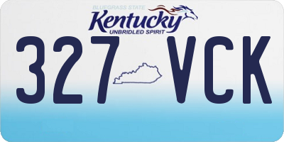 KY license plate 327VCK