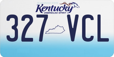 KY license plate 327VCL