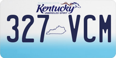 KY license plate 327VCM