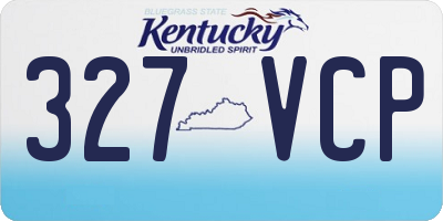 KY license plate 327VCP