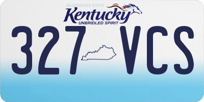 KY license plate 327VCS
