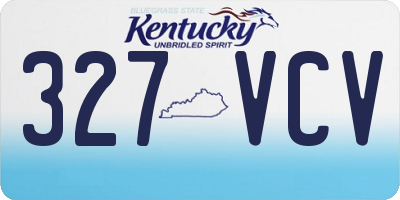 KY license plate 327VCV