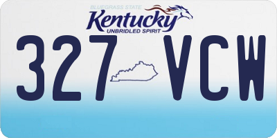 KY license plate 327VCW