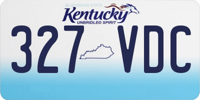 KY license plate 327VDC