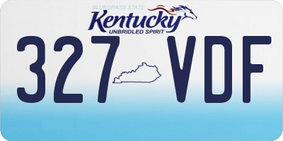 KY license plate 327VDF