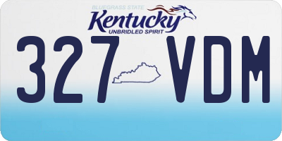KY license plate 327VDM
