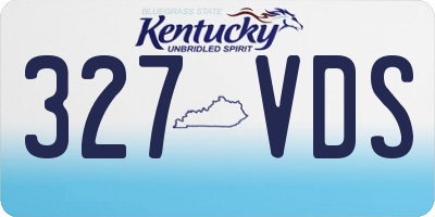 KY license plate 327VDS