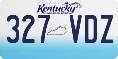 KY license plate 327VDZ