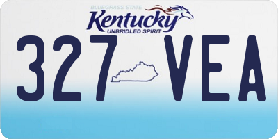 KY license plate 327VEA