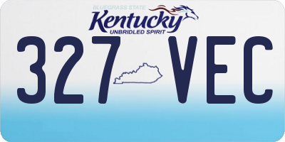 KY license plate 327VEC