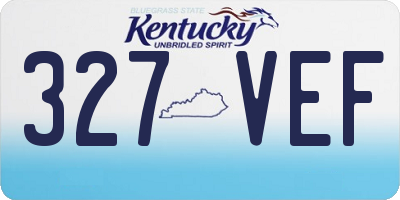 KY license plate 327VEF
