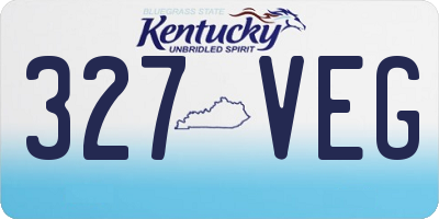 KY license plate 327VEG