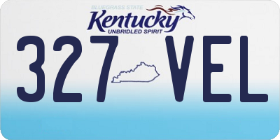 KY license plate 327VEL
