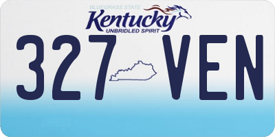 KY license plate 327VEN