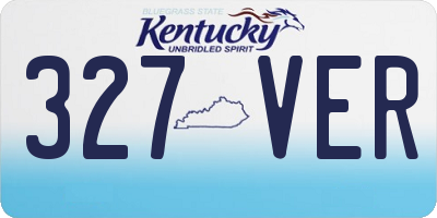 KY license plate 327VER