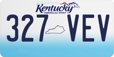 KY license plate 327VEV