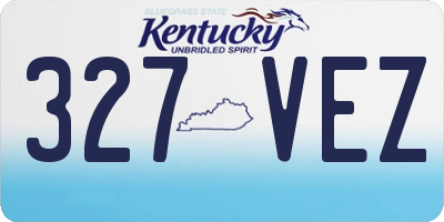 KY license plate 327VEZ