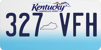 KY license plate 327VFH