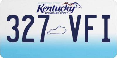 KY license plate 327VFI