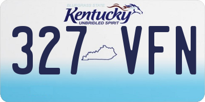 KY license plate 327VFN