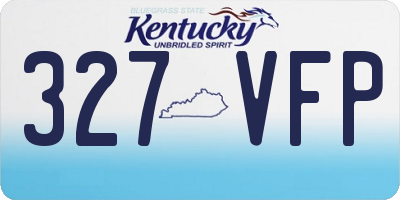 KY license plate 327VFP