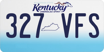 KY license plate 327VFS