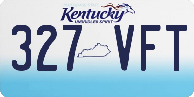 KY license plate 327VFT