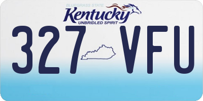 KY license plate 327VFU