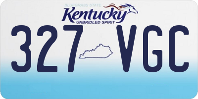 KY license plate 327VGC