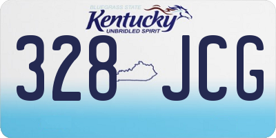 KY license plate 328JCG