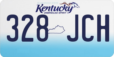 KY license plate 328JCH