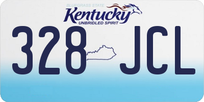 KY license plate 328JCL
