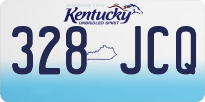 KY license plate 328JCQ