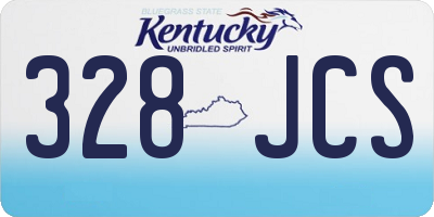 KY license plate 328JCS