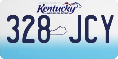 KY license plate 328JCY