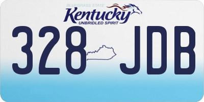 KY license plate 328JDB