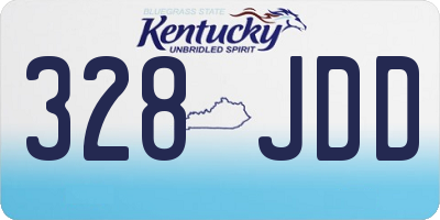 KY license plate 328JDD