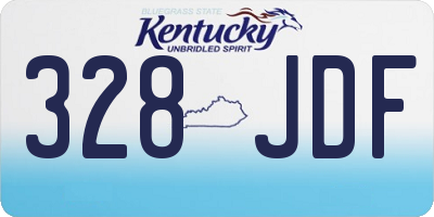 KY license plate 328JDF