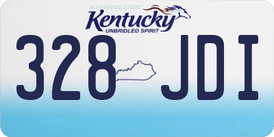 KY license plate 328JDI