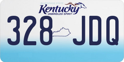 KY license plate 328JDQ