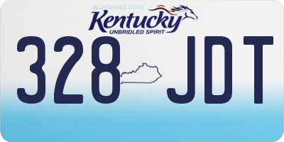 KY license plate 328JDT